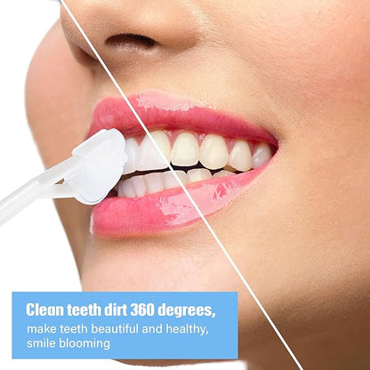 Boao 4 Pieces Three Sided Toothbrush Autism Sensory Toothbrush Bristle Travel Brush for Kids Complete Teeth Gum Care Good Angle Clean Tooth, Soft and Gentle(Pink, Blue, Orange, Purple)