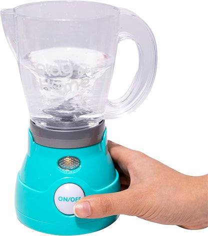 Toy Blender for Kids That Works Small Smoothie Maker with Realistic Action Montessori Pretend Play Kitchen Appliances Cooking Set Accessories for Toddlers Ages 3-5 Toy Food Girl Gift