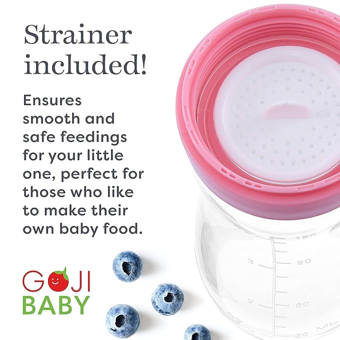 4 oz Silicone Baby Food Dispensing Spoon - 2 Pack - Great for 4+ Month Infants - Includes Stopper - Easy to Use and Mess-Free - Precise Food-Release Feeder - Great for Travel (Pink)