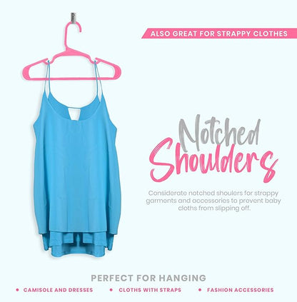 Utopia Home 240 Pack Kids Hangers - 11.5 Inch Plastic Baby Hangers for Closet - Childrens Hangers for Clothes & Infant Hangers for Closet - Ideal for Everyday Standard Use (Pink)