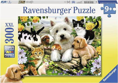 Ravensburger Happy Animal Buddies | 300-Piece Jigsaw Puzzle for Kids | Unique, Pieces | Fun & Educational Toy