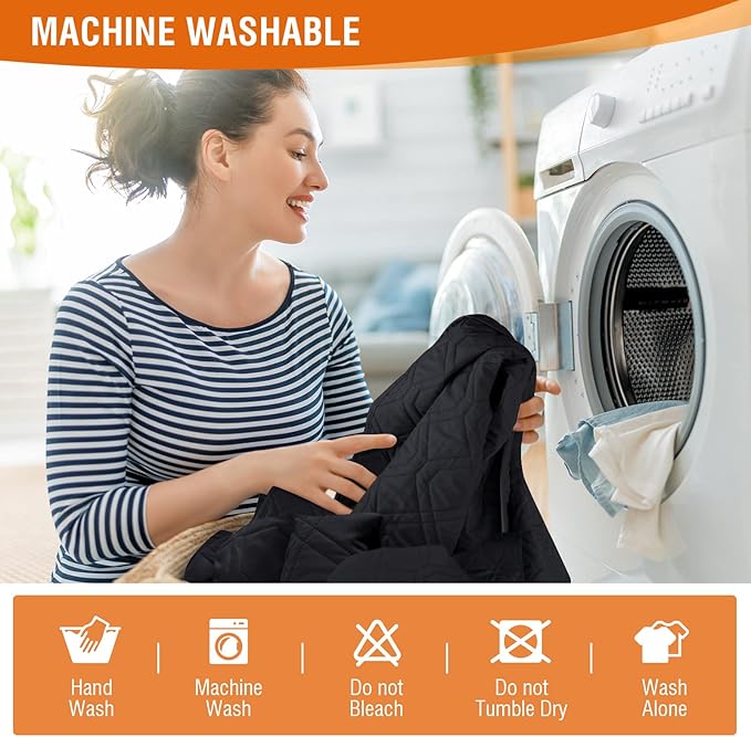 VANSOFY 100% Waterproof Recliner Chair Covers, Recliner Cover Non-Slip Dog Chair Cover Furniture Protector Washable Slipcover with Pocket, Elastic Straps for Pets, Dogs(Black, 28")