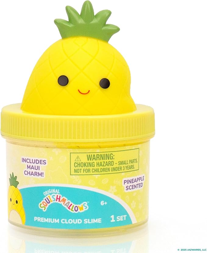 Original Squishmallows Maui Premium Cloud Slime - Limited Release, Pineapple Scent, 8 oz. Jar