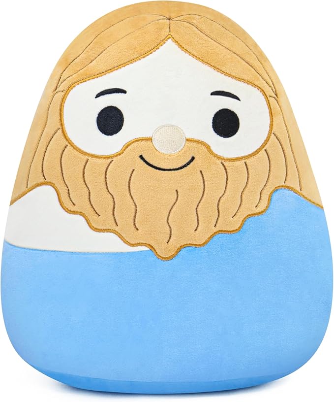 Jesus Plush Toy - Religious Stuffed Doll - Jesus Plush Pillow - Faithful Lovers and Easter Basket Stuffed Gift (Blue)