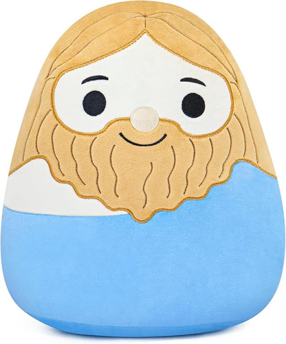 Jesus Plush Toy - Religious Stuffed Doll - Jesus Plush Pillow - Faithful Lovers and Easter Basket Stuffed Gift (Blue)