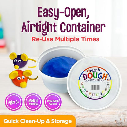 Hygloss Play Modeling Dough - Purple Dough Unscented - Safe & Non-Toxic for Kids Arts & Crafts - Party Favors - Classroom Supplies - 5lb