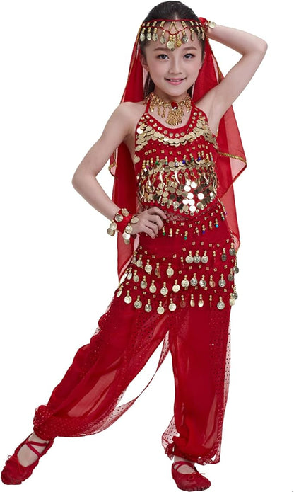 Astage Kids Princess Girl Indian Belly Dance Costume Cosplay Bollywood Ornaments