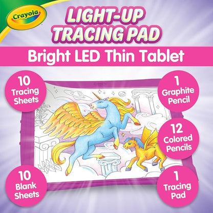 Crayola Light Up Tracing Pad - Pink, Art Kit for Kids, Kids Toys & Games, Light Box, Gifts for Girls & Boys, 6+ [Amazon Exclusive]