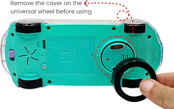 Transparent Sensory Gear Toy Car for Kids, Bump & Go Toy Car with Colorful Moving Gears, Music & LED Lights, Interactive Light Up Toys for Toddlers, Boys & Girls, Great Birthday Gift