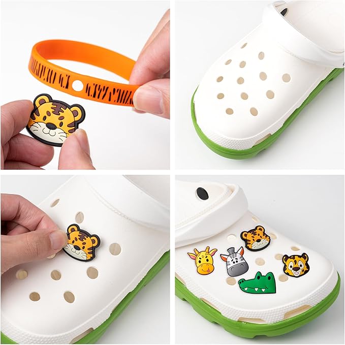 Jungle Safari Party Favors 30 Pcs Wild Animals Slap Bracelets and Rubber Wristband for Kids Birthday Gifts, Wild Theme Party favors for Kids Birthday Party Jungle Safari Party Supplies