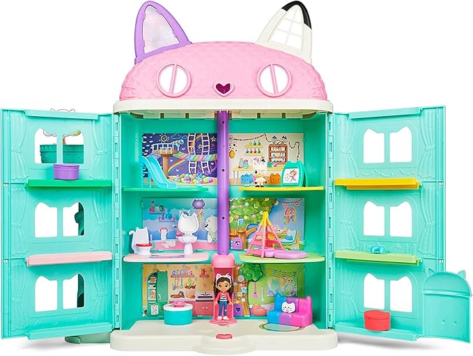Gabby’s Dollhouse, Purrfect Dollhouse with 15 Pieces including Toy Figures, Furniture, Accessories and Sounds, Kids Toys for Ages 3 and up