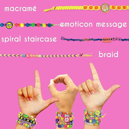 Just My Style Emoticon Message Beads by Horizon Group,DIY 20+ Jewelry Projects Using Symbols & Emoticons.Kit includes Word Beads,Alphabet Beads,Accent Beads,Star & Heart Shaped Beads,ABC Beads & More