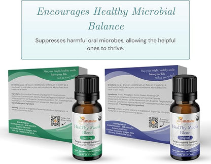 OraWellness Healthy Mouth Blend Organic Toothpaste & Mouthwash Alternative Tooth Oil, Natural Mouth Rinse for Healthy Teeth & Gums for Women, Men and Kids, Pack of 3