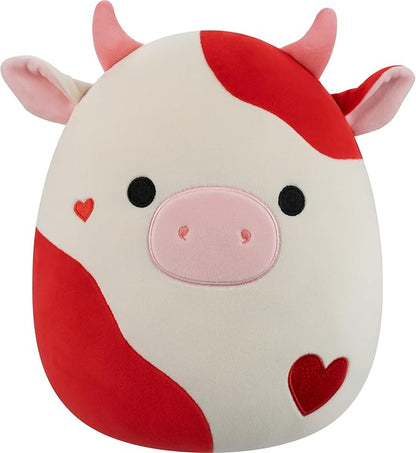 Squishmallows Original 12in Idris The Red and White Hearts Cow – Official Jazwares Valentine’s Day Plush (Medium-Sized)