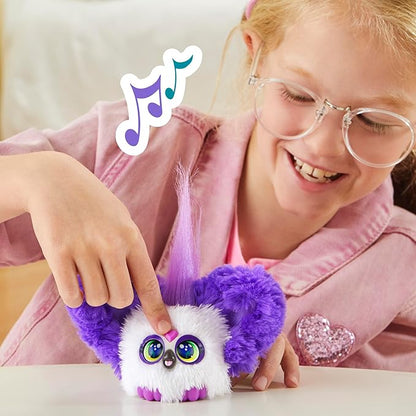 Furby Furblets Bam-Boo Mini Friend, Electronic Plush Toys for Girls & Boys, Panda, Black & White, Speaks Furbish & Plays Music, Series 5, Easter Basket Stuffers, Ages 6+