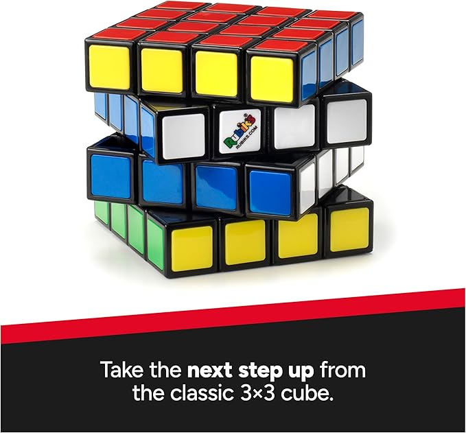 Rubik’s Cube, The Official 4x4 Rubik's Cube Classic Color-Matching Puzzle, Twisting Fidget Toy, Challenging Brain Teaser & Sensory Puzzle for Adults, Teens, & Kids, for Ages 8 & Up