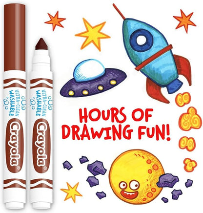 Crayola Washable Markers - Brown (12ct), Kids Broad Line Markers, Bulk Markers for Classrooms & Teachers
