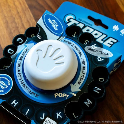 The Original Tapple Mini, Travel Sized Word Game for Family & Kids, Choose a Category & Race Against Time, Portable Pop Wheel With 36 Cards, Fun Educational Toy & Game for Ages 8+, Quick Play Anywhere