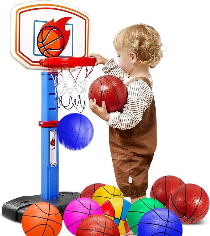 ABAJI Mini Basketballs Green 2 PCS 5" Set with Random Color Pump Needle Durable Material for Mini Hoop Toddlers Kids Teenagers for Pool Indoors Outdoors