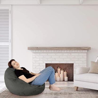 Bean Bag Stuffed Animal Storage Or Cover | No Filler | Extra Large | for Adults Or Kids | Double Stitched | Durable Zipper | Premium Microsuede