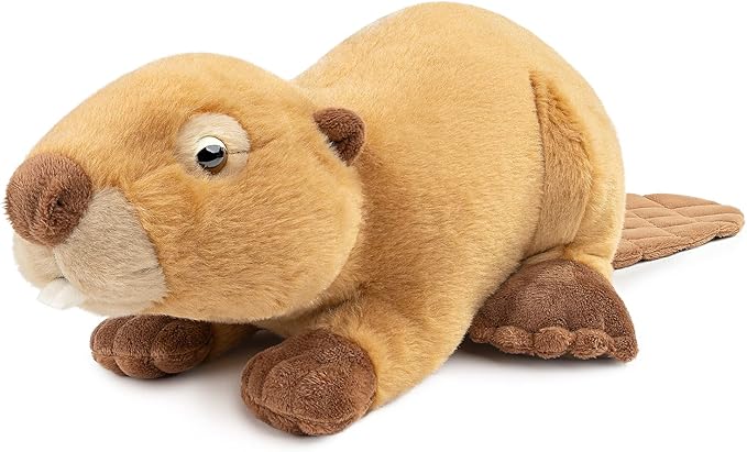 ZHONGXIN MADE Beaver Plush - Lifelike 12” Beaver Stuffed Animals Toy, Realistic Beaver Stuffed Soft Toys, Unique Plushie Toys Model Dolls Collection for Kids
