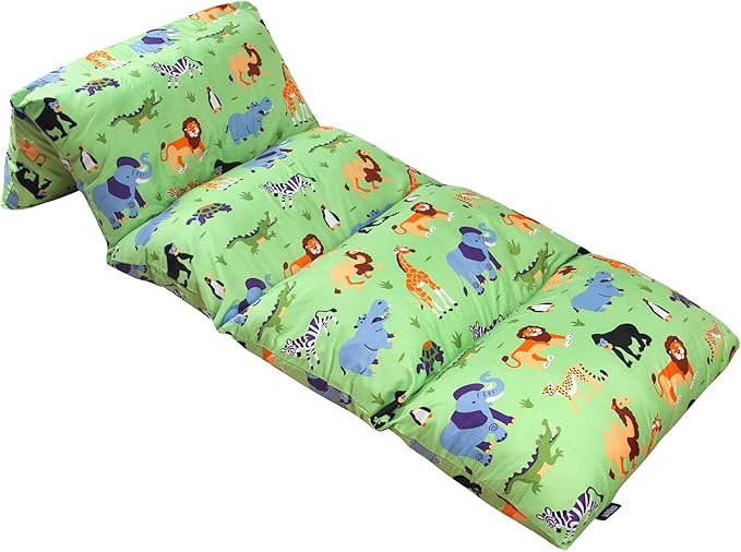 Wildkin Microfiber Pillow Lounger, 87 X 27 Inches, Wild Animals