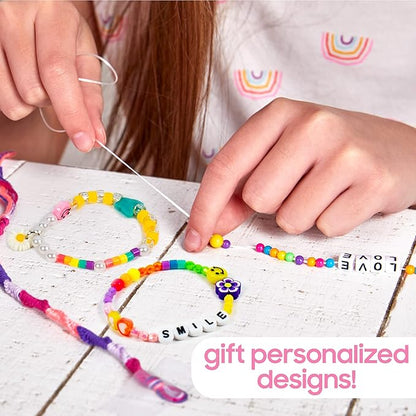 Just My Style Positivity Jewelry, Create Over 20 DIY Bracelets, Design Word Wear with ABC Beads, Friendship Bracelet Bead Kit for Kids Ages 6, 7, 8, 9, Make Your Own Meaningful Positivity Jewelry