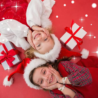 48 Pcs Colorful Kids Friendship Bracelet Set Adjustable Beads Bracelets Cute Friendship Princess Pretend Play Bracelet Stretch Beaded Bracelet Preppy Bracelets Set for Girls Women (Delicate)