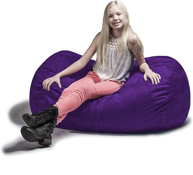 Jaxx Sofa Saxx Bean Bag Lounger, 4-Feet, 4', Grape