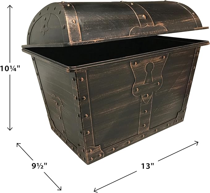 Teacher Created Resources Large Plastic Treasure Chest Classroom Rewards Pirate Party Goody Box (TCR8759) (Pack of 1)