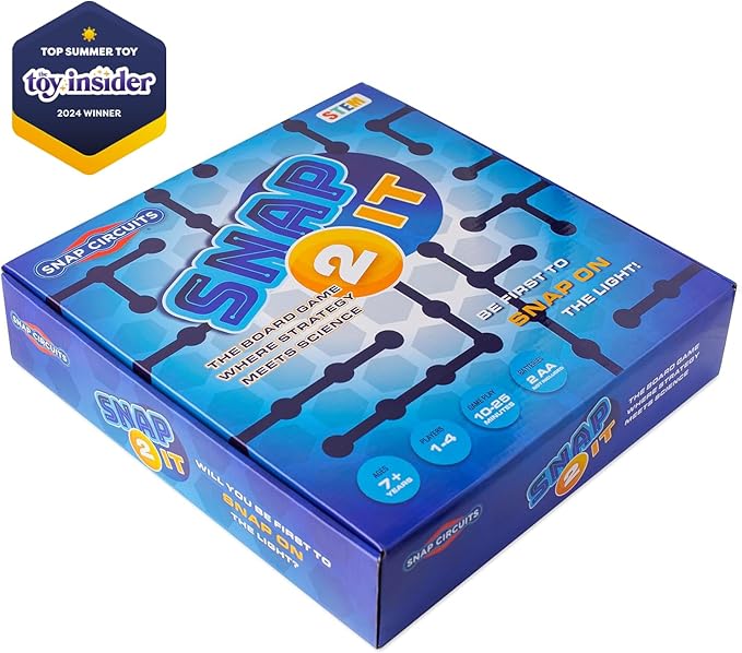 Snap Circuits SNAP 2 IT® Board Game – Family Game Night, Games, Kids Game, SNAP CIRCUITS® STEM Board Game, Game for Kids 7 and up.