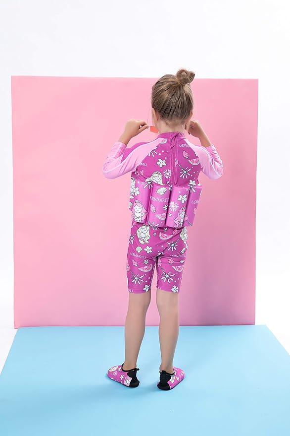 Baby Kids Floatation Suit Float One-Piece Swimwear Buoyancy for Girls Boys 1-8Years