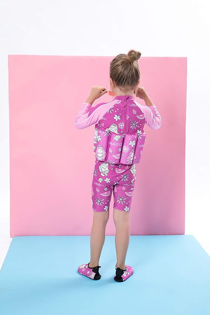 Baby Kids Floatation Suit Float One-Piece Swimwear Buoyancy for Girls Boys 1-8Years