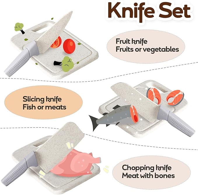 Play Kitchen Pots and Pans Set for Kids, Pretend Role Play Cooking Toys Gifts for Toddlers Girls Boys Ages 3 4 5 6