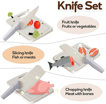 Play Kitchen Pots and Pans Set for Kids, Pretend Role Play Cooking Toys Gifts for Toddlers Girls Boys Ages 3 4 5 6