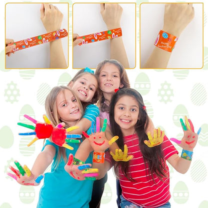 Valentines day gifts - 48Pcs Valentines Slap Bracelets toys for Kids School Class Classroom Valentines Day Cards Gifts Prizes Party Favors