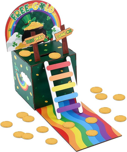 Leprechaun Trap Kit for Kids, St Patrick's Day Wood DIY Crafts Kit to Catch A Leprechaun, St Patricks Day Party Supplies Decorations Leprechaun Trap Toys Gifts for Kid Friends