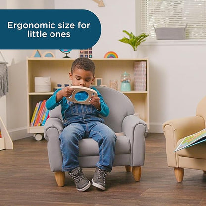 Children's Factory As We Grow Toddler Chair, Flexible Seating for Daycare or Preschool, Kids Reading Couch, Playroom Furniture, Gray