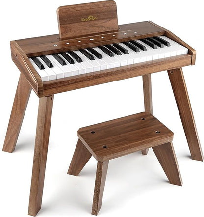 Dreamon Kids Digital Piano Keyboard, Music Educational Instrument Toy, Wood Piano for 3+ Girls and Boys, Christmas & Birthday Gifts for Kids Ages 6-12 Years Old