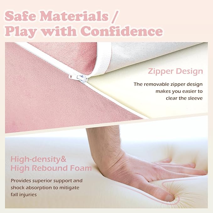 Climbing Toys for Toddlers 1-3, Foam Climbing Blocks and Ball Pit for Baby, 5-Piece Soft Foam Toddlers Climbing Toys,Climbing Crawling Toys Soft Foam Blocks Activity Play Set(Balls not Included)