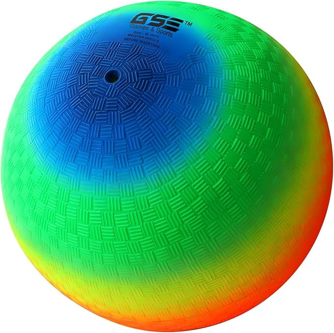 GSE Games & Sports Expert 5"/7"/8.5"/10" Inflatable Playground Ball, Kickball, Bouncy Dodge Ball, Handball for Kid/Adult, Perfect for Recess Ball Games, Gym, Yoga Exercises, Schools Sports Activities