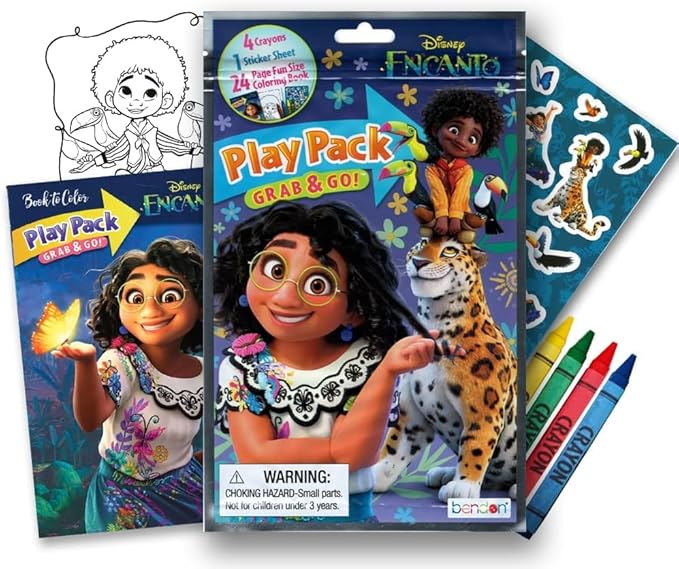 Encanto Birthday Party Supplies Set for Kids, Boys and Grils - Bundle with 12 Encanto Activity Play Packs Grab & GO with Mini Coloring Books, Encanto Stickers, and More Party Favors