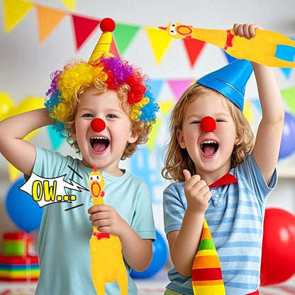 POPLAY Screaming Chicken, Squeaky Chicken Dog Toys Gag Gifts Prank Novelty Toy Party Favors for Kids Adults April Fools Pranks Goodie Bag Fillers Basket Stuffers