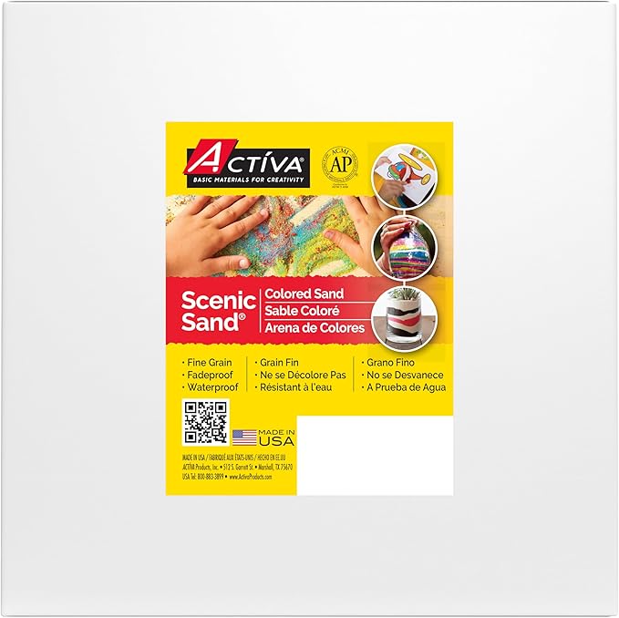 ACTIVA Vivid Green Scenic Colored Sand, 25lb (11.3kg) | Vibrant, Fine Grain Colorfast Sand for Arts & Crafts