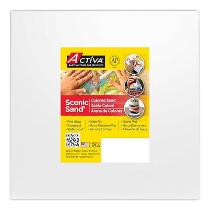 ACTIVA Bright Yellow Scenic Colored Sand, 25lb (11.3kg) | Vibrant, Fine Grain Colorfast Sand for Arts & Crafts