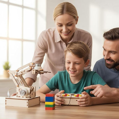 Robot Arm Kits Robotics for Kids Ages 8-12-14-16 Teens Adults STEM Toys Building Engineering 9 10 11 13 14 15 16+ Year Old Boys Grils Gifts Easter Basket Stuffers DIY Craft Science Circuit Project