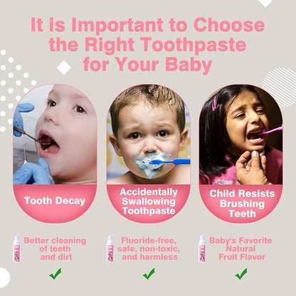 NOHOO Kids Foam Toothpaste with Fruit Flavor,Fluoride Free Natural Formul, Foam Toothpaste for Electric Toothbrush,Suitable for Toddler's Oral Cleaning and Cavity Prevention (2PCS Peach)