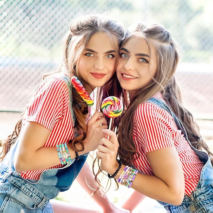 Preppy Friendship Bracelets for Girls Jewelry: Stackable Surfer Bracelets for Women Teen Girls Stuff