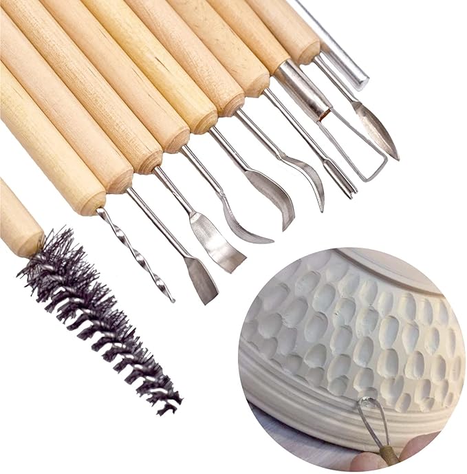 Pottery Tools, 44PCS Ceramic Clay Sculpting Tools Set with Plastic Case, for Beginners and Professional Art Crafts, by Augernis