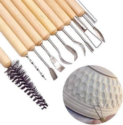 Pottery Tools,42Pcs Clay Sculpting Tools Kits with Plastic Box for Ceramic Carving Polymer Modeling
